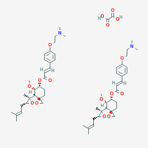 molecular formula C60H84N2O16 B057159 贝洛尼布半草酸盐 CAS No. 529511-79-3