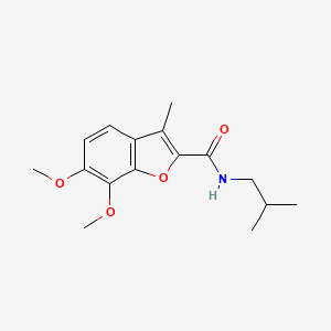 molecular formula C16H21NO4 B5715905 N-isobutyl-6,7-dimethoxy-3-methyl-1-benzofuran-2-carboxamide 