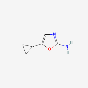 molecular formula C6H8N2O B571592 5-Cyclopropyl-1,3-oxazol-2-amine CAS No. 1297941-53-7