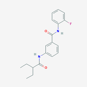 molecular formula C19H21FN2O2 B5715924 3-[(2-ethylbutanoyl)amino]-N-(2-fluorophenyl)benzamide 