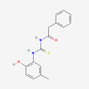 molecular formula C16H16N2O2S B5715925 N-{[(2-hydroxy-5-methylphenyl)amino]carbonothioyl}-2-phenylacetamide 
