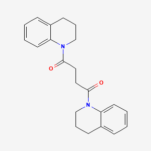 molecular formula C22H24N2O2 B5715936 1,1'-(1,4-dioxo-1,4-butanediyl)bis-1,2,3,4-tetrahydroquinoline 