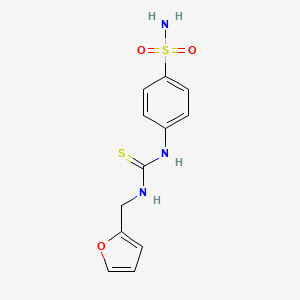 molecular formula C12H13N3O3S2 B5715952 4-({[(2-furylmethyl)amino]carbonothioyl}amino)benzenesulfonamide 