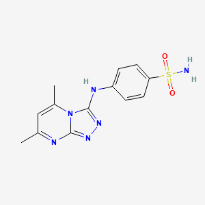 molecular formula C13H14N6O2S B5715959 4-[(5,7-dimethyl[1,2,4]triazolo[4,3-a]pyrimidin-3-yl)amino]benzenesulfonamide 