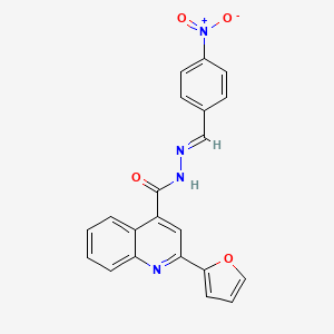 molecular formula C21H14N4O4 B5715995 2-(2-furyl)-N'-(4-nitrobenzylidene)-4-quinolinecarbohydrazide 