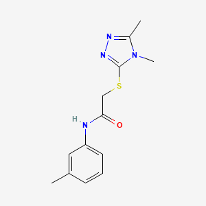 molecular formula C13H16N4OS B5716006 2-[(4,5-dimethyl-4H-1,2,4-triazol-3-yl)thio]-N-(3-methylphenyl)acetamide 