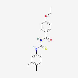 molecular formula C18H20N2O2S B5716007 N-{[(3,4-dimethylphenyl)amino]carbonothioyl}-4-ethoxybenzamide 