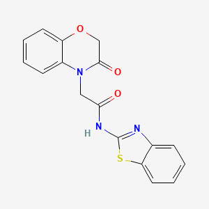 molecular formula C17H13N3O3S B5716015 N-1,3-benzothiazol-2-yl-2-(3-oxo-2,3-dihydro-4H-1,4-benzoxazin-4-yl)acetamide 