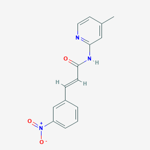 molecular formula C15H13N3O3 B5716020 N-(4-methyl-2-pyridinyl)-3-(3-nitrophenyl)acrylamide 