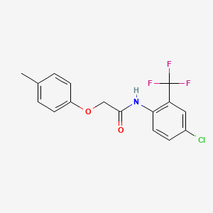 molecular formula C16H13ClF3NO2 B5716033 N-[4-chloro-2-(trifluoromethyl)phenyl]-2-(4-methylphenoxy)acetamide 