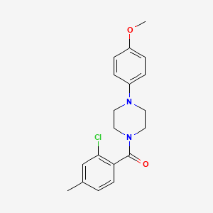 molecular formula C19H21ClN2O2 B5716036 1-(2-chloro-4-methylbenzoyl)-4-(4-methoxyphenyl)piperazine 