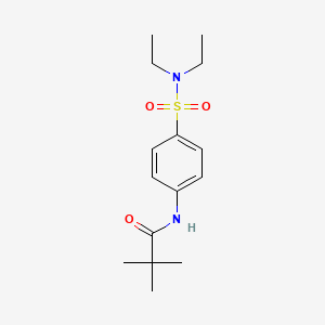 molecular formula C15H24N2O3S B5716051 N-{4-[(diethylamino)sulfonyl]phenyl}-2,2-dimethylpropanamide 