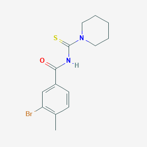 molecular formula C14H17BrN2OS B5716053 3-bromo-4-methyl-N-(1-piperidinylcarbonothioyl)benzamide 