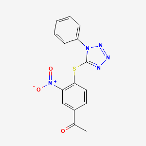 1-{3-nitro-4-[(1-phenyl-1H-tetrazol-5-yl)thio]phenyl}ethanone