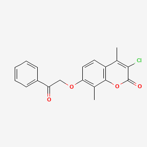 3-chloro-4,8-dimethyl-7-(2-oxo-2-phenylethoxy)-2H-chromen-2-one