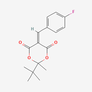 molecular formula C16H17FO4 B5716081 2-tert-butyl-5-(4-fluorobenzylidene)-2-methyl-1,3-dioxane-4,6-dione 