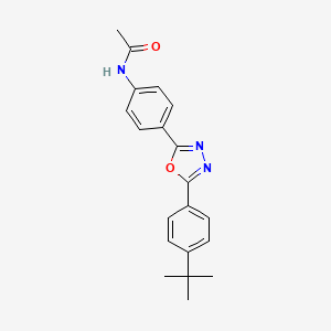 molecular formula C20H21N3O2 B5716096 N-{4-[5-(4-tert-butylphenyl)-1,3,4-oxadiazol-2-yl]phenyl}acetamide 