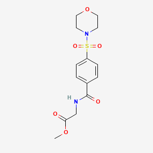 molecular formula C14H18N2O6S B5716106 methyl N-[4-(4-morpholinylsulfonyl)benzoyl]glycinate 