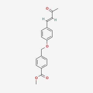 molecular formula C19H18O4 B5716144 methyl 4-{[4-(3-oxo-1-buten-1-yl)phenoxy]methyl}benzoate 