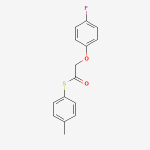 molecular formula C15H13FO2S B5716147 S-(4-methylphenyl) (4-fluorophenoxy)ethanethioate 