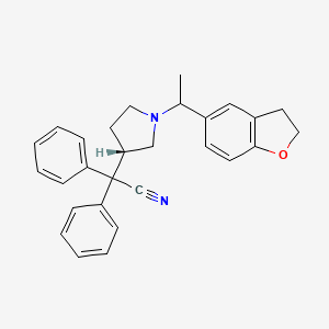 molecular formula C28H28N2O B571615 {(3S)-1-[1-(2,3-二氢-1-苯并呋喃-5-基)乙基]吡咯烷-3-基}二苯乙腈 CAS No. 252317-48-9