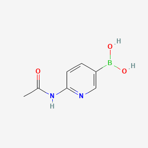 molecular formula C7H9BN2O3 B571617 (6-乙酰氨基吡啶-3-基)硼酸 CAS No. 947533-21-3
