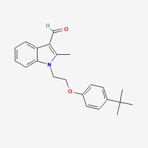 molecular formula C22H25NO2 B5716188 1-[2-(4-tert-butylphenoxy)ethyl]-2-methyl-1H-indole-3-carbaldehyde 