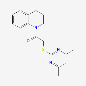 molecular formula C17H19N3OS B5716197 1-{[(4,6-dimethyl-2-pyrimidinyl)thio]acetyl}-1,2,3,4-tetrahydroquinoline 