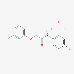 molecular formula C16H13ClF3NO2 B5716203 N-[4-chloro-2-(trifluoromethyl)phenyl]-2-(3-methylphenoxy)acetamide 