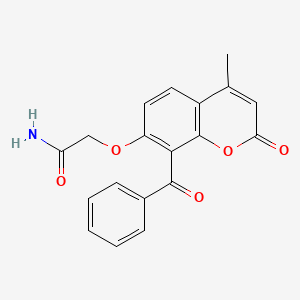 molecular formula C19H15NO5 B5716235 2-[(8-benzoyl-4-methyl-2-oxo-2H-chromen-7-yl)oxy]acetamide 