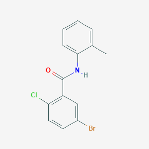 molecular formula C14H11BrClNO B5716250 5-bromo-2-chloro-N-(2-methylphenyl)benzamide 