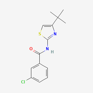molecular formula C14H15ClN2OS B5716259 N-(4-tert-butyl-1,3-thiazol-2-yl)-3-chlorobenzamide 