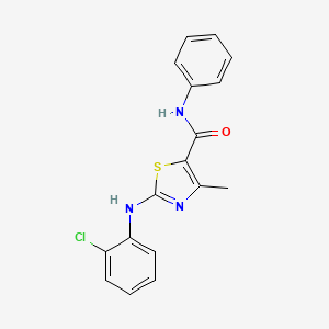 molecular formula C17H14ClN3OS B5716267 2-[(2-chlorophenyl)amino]-4-methyl-N-phenyl-1,3-thiazole-5-carboxamide 