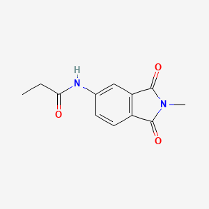 molecular formula C12H12N2O3 B5716284 N-(2-methyl-1,3-dioxo-2,3-dihydro-1H-isoindol-5-yl)propanamide 