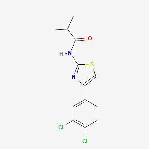 molecular formula C13H12Cl2N2OS B5716307 N-[4-(3,4-dichlorophenyl)-1,3-thiazol-2-yl]-2-methylpropanamide 