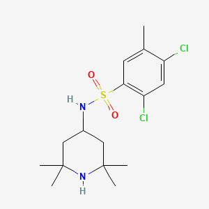 molecular formula C16H24Cl2N2O2S B5716314 2,4-dichloro-5-methyl-N-(2,2,6,6-tetramethyl-4-piperidinyl)benzenesulfonamide 