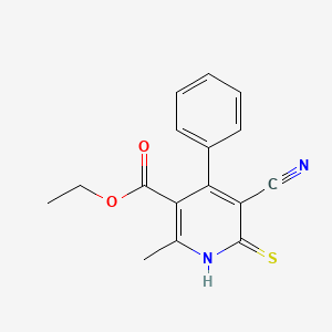 ethyl 5-cyano-2-methyl-4-phenyl-6-thioxo-1,6-dihydro-3-pyridinecarboxylate