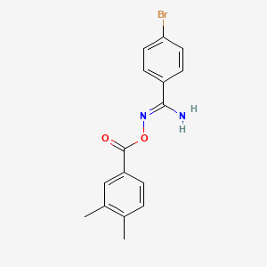 molecular formula C16H15BrN2O2 B5716343 4-bromo-N'-[(3,4-dimethylbenzoyl)oxy]benzenecarboximidamide 