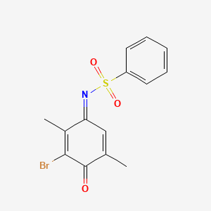 molecular formula C14H12BrNO3S B5716352 N-(3-bromo-2,5-dimethyl-4-oxo-2,5-cyclohexadien-1-ylidene)benzenesulfonamide 
