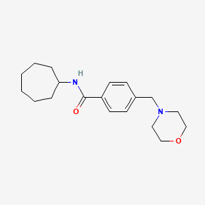 molecular formula C19H28N2O2 B5716363 N-cycloheptyl-4-(4-morpholinylmethyl)benzamide 