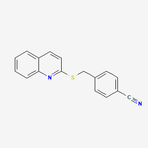 molecular formula C17H12N2S B5716369 4-[(2-quinolinylthio)methyl]benzonitrile 