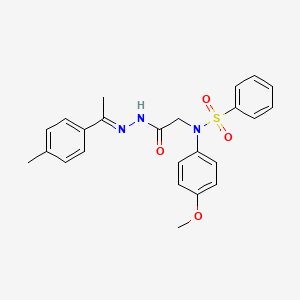 molecular formula C24H25N3O4S B5716375 N-(4-methoxyphenyl)-N-(2-{2-[1-(4-methylphenyl)ethylidene]hydrazino}-2-oxoethyl)benzenesulfonamide 