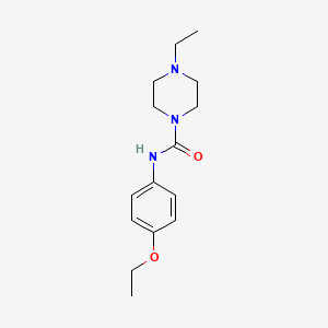 molecular formula C15H23N3O2 B5716378 N-(4-ethoxyphenyl)-4-ethyl-1-piperazinecarboxamide 