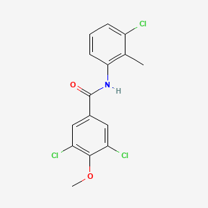 molecular formula C15H12Cl3NO2 B5716414 3,5-dichloro-N-(3-chloro-2-methylphenyl)-4-methoxybenzamide 