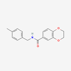 molecular formula C17H17NO3 B5716424 N-(4-methylbenzyl)-2,3-dihydro-1,4-benzodioxine-6-carboxamide 