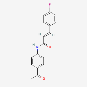 molecular formula C17H14FNO2 B5716428 N-(4-acetylphenyl)-3-(4-fluorophenyl)acrylamide 