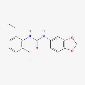 molecular formula C18H20N2O3 B5716432 N-1,3-benzodioxol-5-yl-N'-(2,6-diethylphenyl)urea 