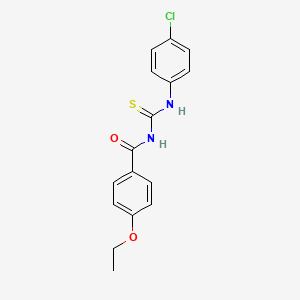 molecular formula C16H15ClN2O2S B5716445 N-{[(4-chlorophenyl)amino]carbonothioyl}-4-ethoxybenzamide 