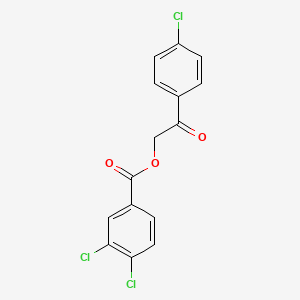 molecular formula C15H9Cl3O3 B5716453 2-(4-chlorophenyl)-2-oxoethyl 3,4-dichlorobenzoate 