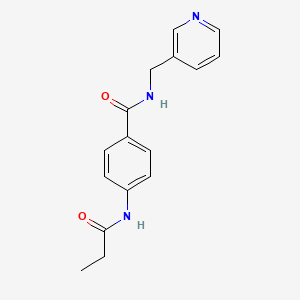 molecular formula C16H17N3O2 B5716461 4-(propionylamino)-N-(3-pyridinylmethyl)benzamide 
